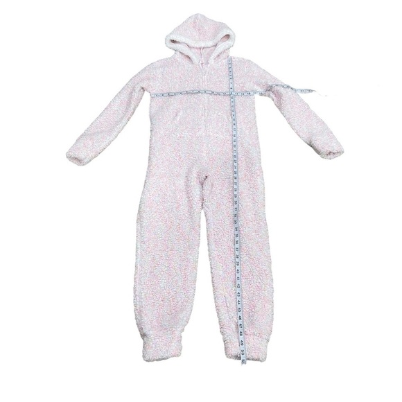 Justice Multi Color Fleece One Piece Hooded Pajamas Size 12 Girl’s - Picture 4 of 5